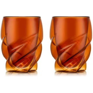 Bodum Double Walled Glasses pack of 6 PAVINA PARIS Transparent Red - 270ml Cups - Dishwasher Safe Thermal Cup - Mouth-blown Borosilicate Glass