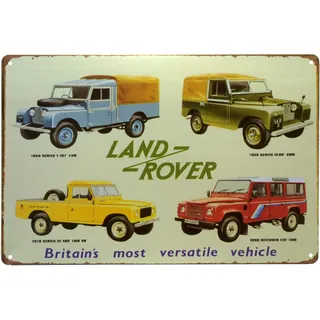 CDecor Land Rover Vintage Metall Blechschild Wand Poster Deko Blechschild für Kaffee Bar Film Geschenk Hochzeit Geburtstag