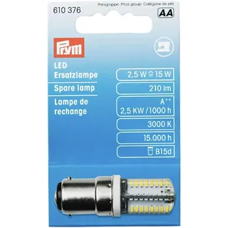 Prym LED Ersatzlampe für Nähmaschine Bajonett Metall / Transparent, 51 x 15 mm