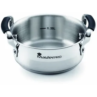 MasterPro Smart | Küchentopf 12 cm | Mit dreifacher Schicht aus Edelstahl und geschmiedetem Aluminium | Mit ergonomischen Griffen | Küchentopf | Für alle Küchenarten