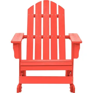 vidaXL Adirondack-Schaukelstuhl Massivholz Tanne Rot - Rot