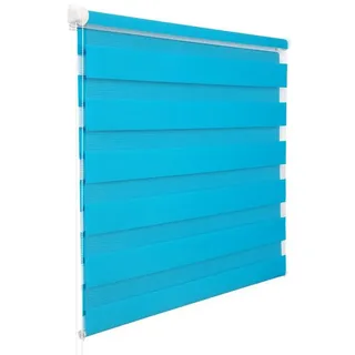 Woltu Doppelrollo Klemmfix 90 x 150 cm Türkis