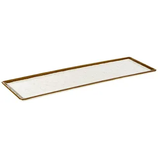 APS 84522 GN 2/4 Tablett Stone Art, 53 x 16,2 cm, Höhe 1,5 cm, Melamin, Creme/weiß