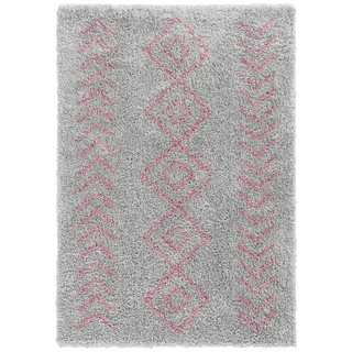 Xxxl Hochflorteppich , Rosa , Kunststoff , Streifen , rechteckig , 80x150 cm , Oeko-Tex® Standard 100 , für Fußbodenheizung geeignet, in verschiedenen Größen erhältlich, antistatisch, pflegeleicht, strapazierfähig , Teppiche Und Böden, Teppiche, Hochflorteppiche & Shaggys