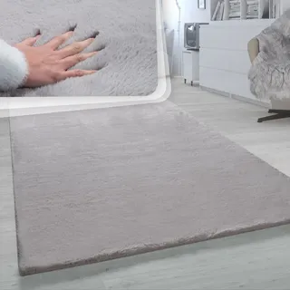 Paco Home Fellteppich "Rabbit 780«, rechteckig, Kunstfell, Kaninchenfell-Haptik, ein echter Kuschelteppich, Uni-Farben