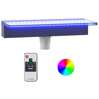 vidaXL Wasserfall-Element mit RGB LEDs Acryl 45 cm - Transparent