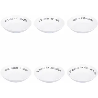 Villa d'Este Home Tivoli Set 6 Suppenteller 20,5 cm Porzellan S.P.Q.eRe