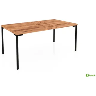 byoak Esstisch Ausgeklappt Leon 110x80 Kernbuche , Holz , Echtholz,Buche , 110x78x80 cm , Esszimmer, Esstische
