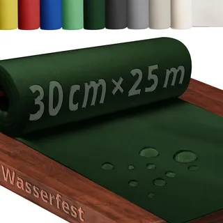 DecoHomeTextil Tischläufer Rolle Tischdeckenrolle Vliesstoff Vlies Dunkelgrün 0.3 x 25 m 80g/m2 abwaschbar wasserabweisend