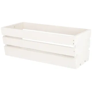 KOTARBAU® Blumenkasten Kräuterkasten aus Holz Langer Balkon-Blumenkasten 400x180x150 mm Weiß
