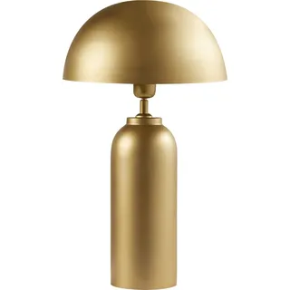 BELIANI Tischlampe Messing Metall 55 cm Hoch 1-Flammig Halbrunder Schirm Langes Kabel mit Schalter Moderne Tischleuchte Nachttischlampe Schlafzimmer - Gold