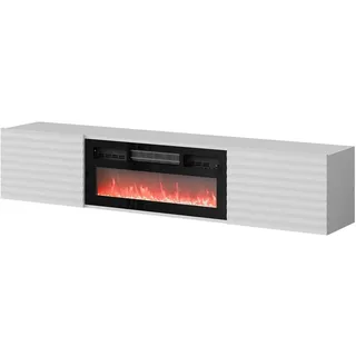 Mirjan24 Tula TV-Lowboard 183x37x35 cm Weiß Holzwerkstoff