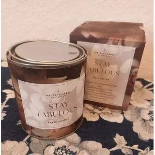 the gift label Amsterdam Duft Kerze 310g in Metalldose NEU jasmine vanilla vegan