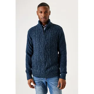 Garcia Strickpullover, mit Zipper und Zopfmuster Garcia dark moon L