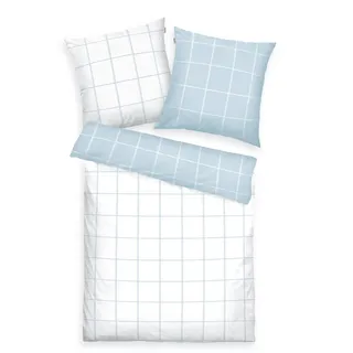 TOM TAILOR HOME Wendebettwäsche »»Large Check, Baumwoll-Renforcé«« 2 Stk. tlg., blau