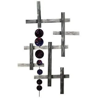 Kunstloft Wanddeko Silber 70/109 cm , Schwarz, Silberfarben , Metall , 2.4x109x6 cm , Bilder & Rahmen, Wanddeko