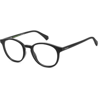 POLAROID Oval ECO POLYAMIDE Brillen in Schwarz 1 für Herren, Brille mit Sehstärke, optional mit Sonnenbrillen tönung oder Blaulichtfilter (Modell PLD D498)