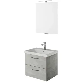 Pelipal Badezimmer , Grau , Holzwerkstoff , 2 Schublade(n) Schubladen , 60 cm , Made in Germany , hängend, Typenvielfalt , Badezimmer, Badmöbelsets & Badmöbelserien, Badmöbel-Sets