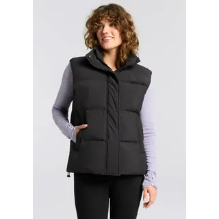 Steppweste HUGO BLUE "Fagora", Damen, Gr. S, schwarz 001, Web, Obermaterial: 100% Polyamid, unifarben, normal, Westen Steppweste, Oversize Fit, Stehkragen