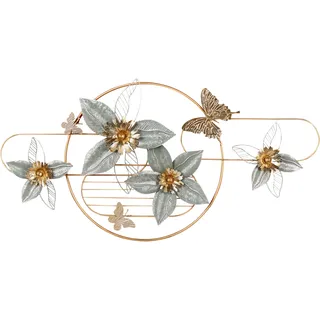 Beliani Wandobjekt Blume TANTALUM Metall, 59 cm Gold