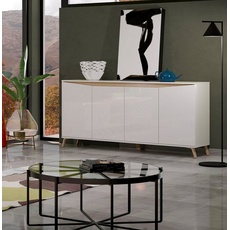 Bild Sideboard »ALADINO«, Breite 184 cm, komplett Hochglanz, ohne Beleuchtung, weiß