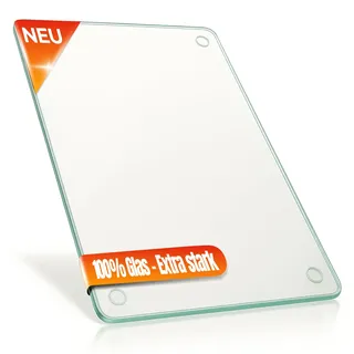 Decovetro® Schneidebrett Glas | 40 x 30 cm | Glass Cutting Board | Hygienisches und robustes Glasschneidebrett für die Küche | Kratzfest, hitzebeständig Schneidebrett ohne Plastik | Leicht zu reinigen