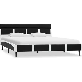 vidaXL Bett mit LED-Beleuchtung ohne Matratze Schwarz 120x200 cm - Schwarz