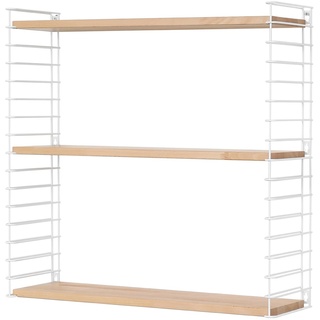 Tomado Zeitloses und modulares Wandregal, holz, Wood/White, 70x21x68 cm