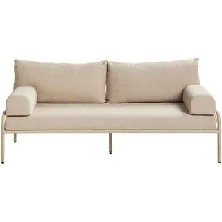 Beliani Gartensofa 190 x 77 x 78 cm Beige