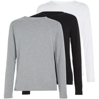 Tommy Hilfiger Underwear T-Shirt »3P LS Tee« Packung, 3er-Pack, mit Markenlabel, schwarz-weiß