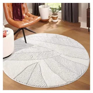 Carpet City »LOUNGE 0629« rund 15 mm Höhe Kurzflor-Teppich Modern, Hoch-Tief-Struktur, Wohnzimmer, Schlafzimmer,