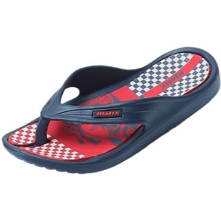 JOMIX Sommer Flip Flops Kinder Jungen Mädchen Schlappen Weiche Bunte Fußbett Sandalen Badelatschen Badeschlappen Schwimmbad Meer Strand (Marine, 30 EU)