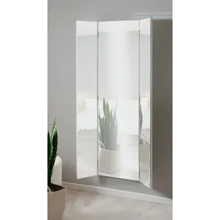 furn.design Garderobenspiegel in weiß Wandspiegel klappbar 3-teilig / 3D 45 - 91 x 160 cm - 45 - weiß - 91 cm X 160 cm