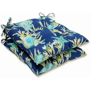 Pillow Perfect Sitzkissen, Schmiedeeisen, für drinnen und draußen, Pazifik