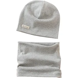 VUCDXOP Baby Kinder Baumwolle Mütze Schal Set Winter Jungen Mädchen Beanie Hüte + Schlauchschal 2er Set Herbst Winter Weich Baumwolle Beanie Mütze Hut Halstuch Rundschal Nackenwärmer Set