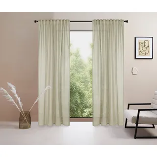 LeGer Home by Lena Gercke Gardine »Marusha« Multifunktionsband 1 Stk. tlg. 1 Schal, Leinenoptik, grob gewebt, verschiedene Größen, grün