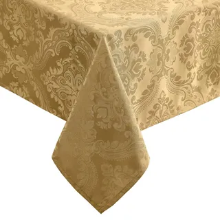 Elrene Damast-Tischdecke Caiden Elegance 120 x 60 cm Gold