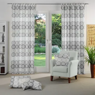 Wirth Vorhang WIRTH "Zirbello" Gr. 1, grün (mint), B:132cm H:145cm, Jacquard, Baumwolle, Polyester, Gardinen