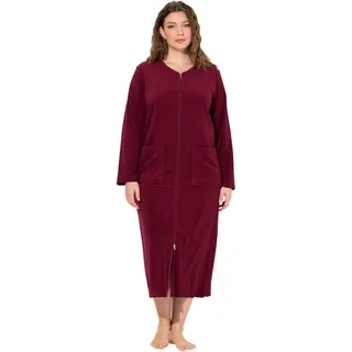 Ulla Popken Damen große Größen Übergrößen Plus Size Bademantel, 2-Wege-Zipper, Frottee, kuschelweich