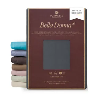 Bella Donna Jersey 120/200-130/220 Graphit | FORMESSE Farbe Graphit; 120x190-130x220cm, bis 30cm; 97% Baumwollzwirn, 3% Elastan; Aloe vera&Arganöl, intensive Farben