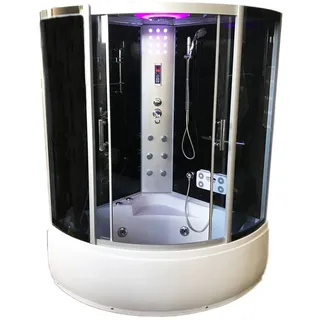 WHIRLPOOL BADEWANNE Milan WHIRLPOOL DUSCHKABINE RECHTECK 2 PERSONEN 130x130 cm Full Düsen Sichtfenster FARBTHERAPIE h 220 cm