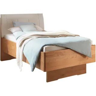 Wiemann Holzbett »Cardiff, Bettgestell, Bettrahmen, teilmassiv, mit Polsterkopfteil« erle teilmassiv, B:100cm L:200cm, Betten, Holzbett, Fußteil aus Massivholz, verschiedene Größen