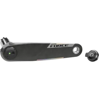 Sram Force AXS E1"nDUB, Powermeter, links, Kurbelarm aus Carbon, schw... - Silber