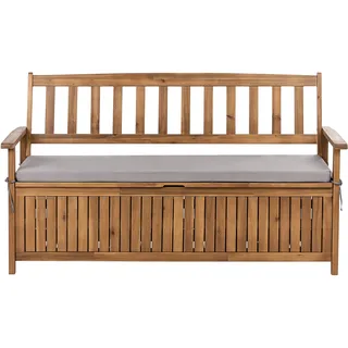 Beliani Gartenbank 160 x 91 x 60 cm Braun/Grau