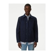 Mens M&S Collection Leichte Jacke aus reiner Baumwolle mit StormwearTM - Navy, Navy, L