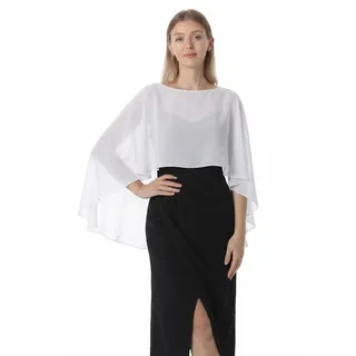 Hotshawl Damen Chiffon-umhang001 Pashmina-Schal | Leichte, klassische Capelets für Damen, weicher Überzug für Hochzeit, Brautjungfern, formeller Hals, durchsichtige Schals für