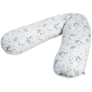 Julius Zöllner Jersey Stillkissen ca. 190 cm | Füllung 42 Liter EPS-Mikroperlen | Made in Germany | Bezug aus 100% Baumwoll-Jersey | OEKO-TEX® STANDARD 100 | Smart Friends