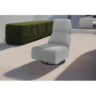 DOMO. collection Outdoor Sessel Spiekeroog, Polstersessel mit Rückenfunktion und Drehfunktion, wetterfest, Gartenmöbel, Gartensofa, 68 x 88 x 67 cm (BxTxH), Silber
