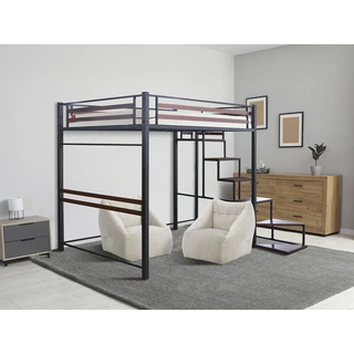 Habitat Garten Etagenbett lena Schwarz , Metall , 190x140 cm , Babymöbel & Kindermöbel, Kinderzimmer & Jugendzimmer, Kinderbetten, Hochbetten