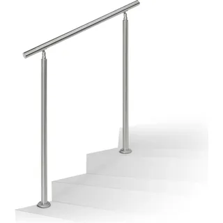 relaxdays Treppengeländer Edelstahl